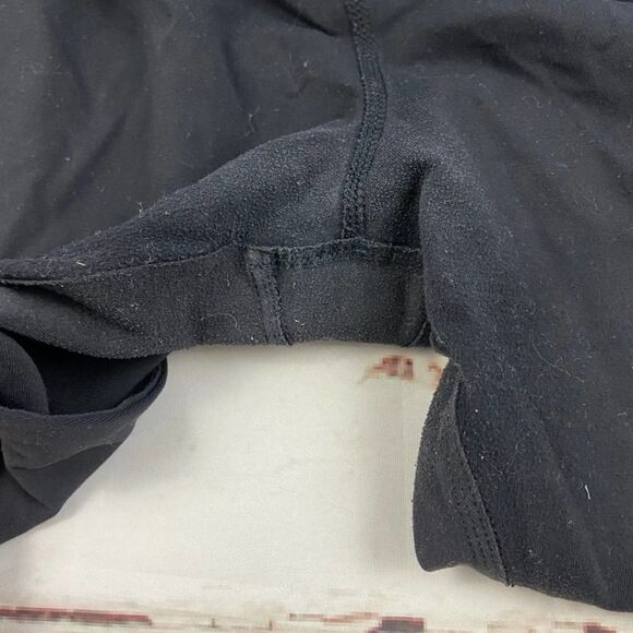 Lululemon Inspire Mesh Black midrise cropped Legging Floral band waist womens 8 - Picture 5 of 8